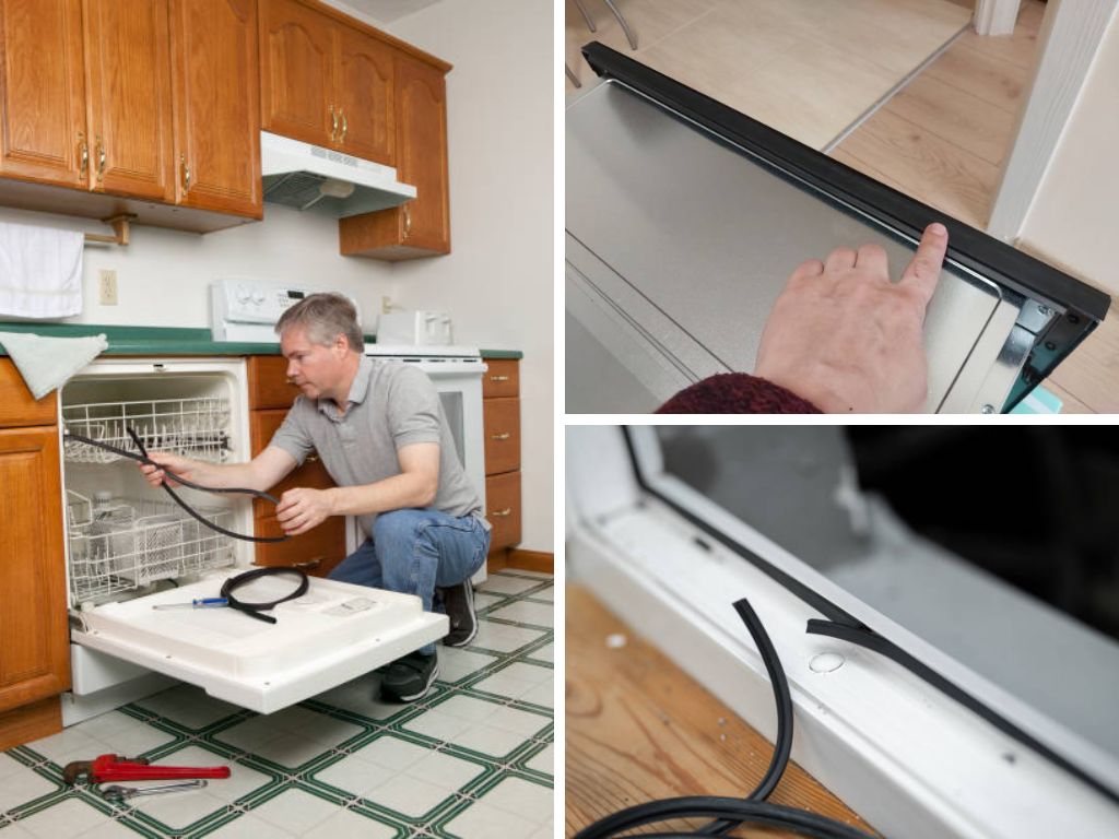 Gioăng cao su cửa máy rửa bát bị rách