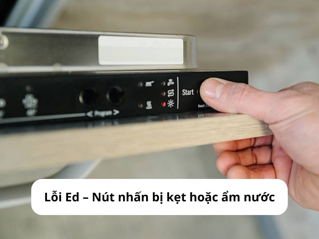 Lỗi Ed – Nút nhấn bị kẹt hoặc ẩm nước