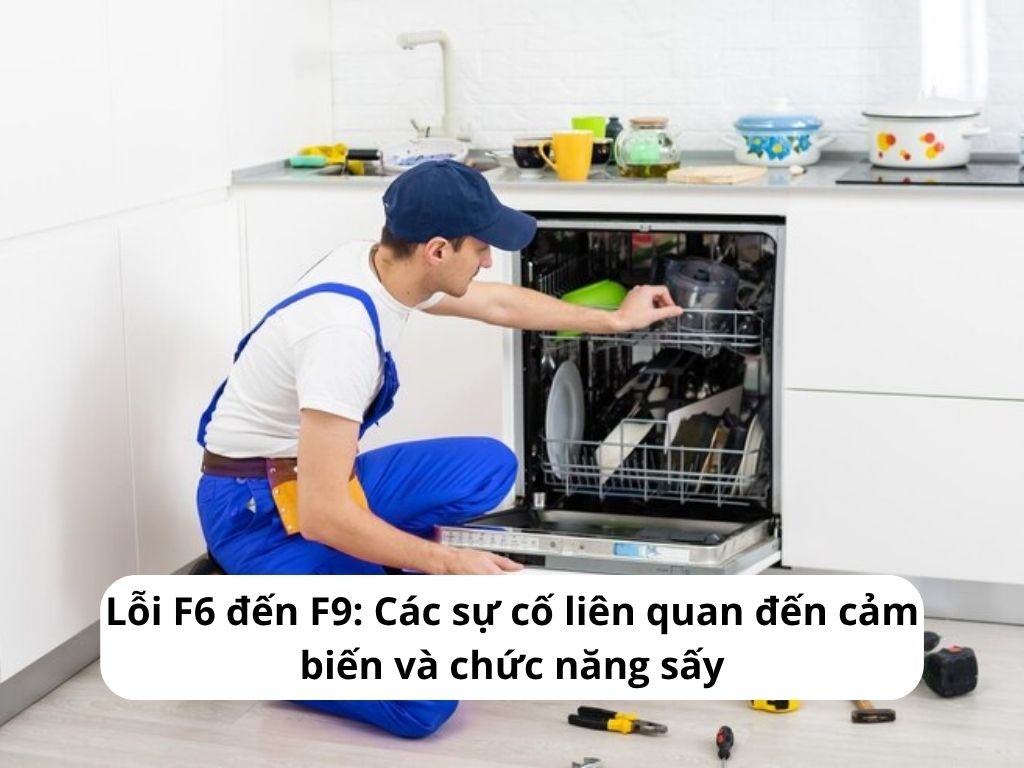 Kỹ thuật viên đang xử lý lỗi máy rửa bát Malloca