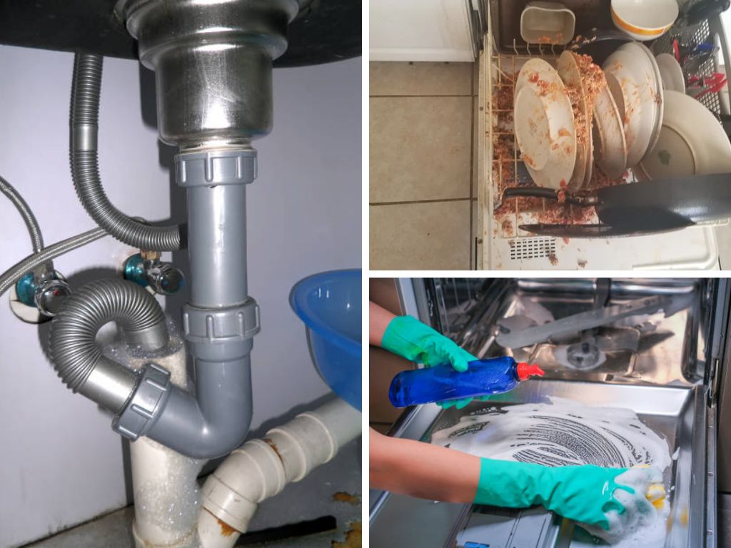 loại bỏ cặn bẩn trong đường ống để tánh tắc nghẽn máy rửa bát