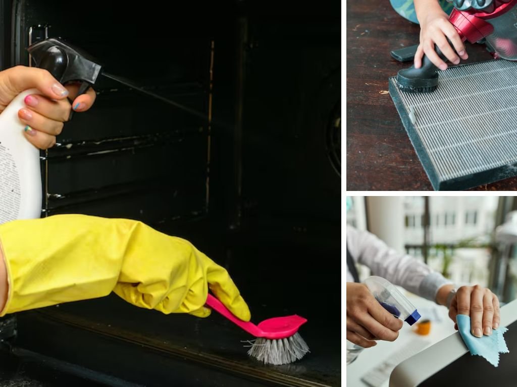 Lau sạch nước trong tủ bảo quản rượu bằng khăn khô