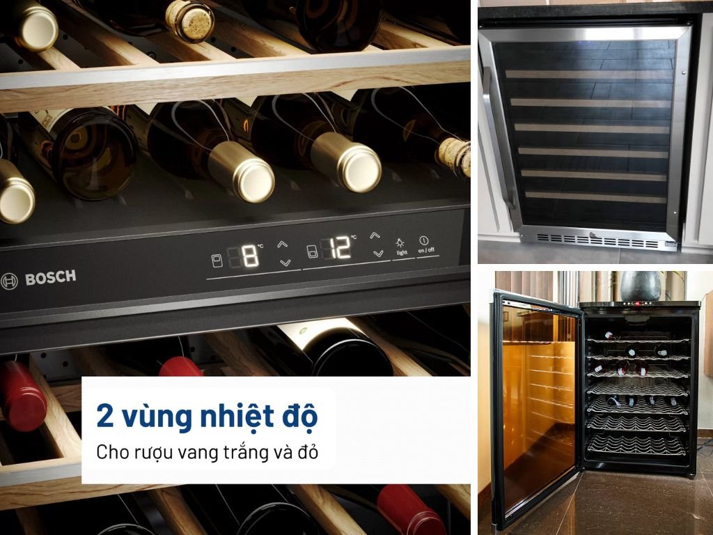 Tính năng đa vùng của tủ bảo quản rưọu vang
